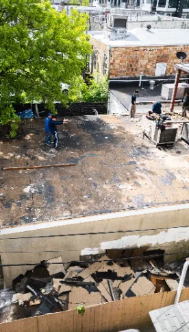Flat Roof Tear-Off & Membrane Install • Monmouth County — Before